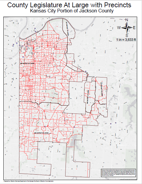Jackson County Legislature at Large District Map