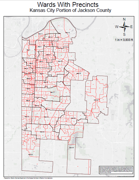 Map of KCEB Election Wards with Precincts
